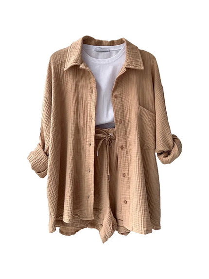 Carmen™ | Casual Cotton Set for Women Kahki