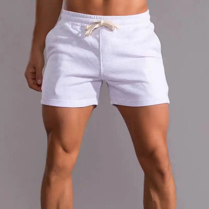 Men's Cotton Fitness Sports Shorts Ivory Shorts