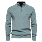 Max | Stylish Zip-Up Sweater Turqoise