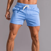 Men's 100% Cotton Breathable Casual Summer Shorts Blue Shorts