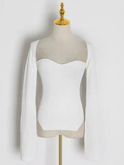 Anthea™ | Square Collar Knitted Sweater Sweaters
