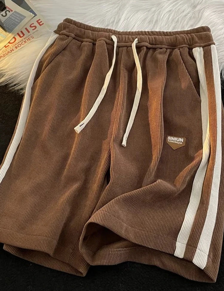 Retro Loose Shorts for Men Brown Men Shorts