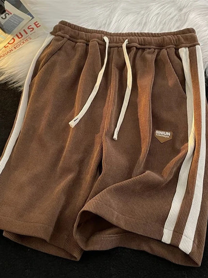 Retro Loose Shorts for Men Brown Men Shorts