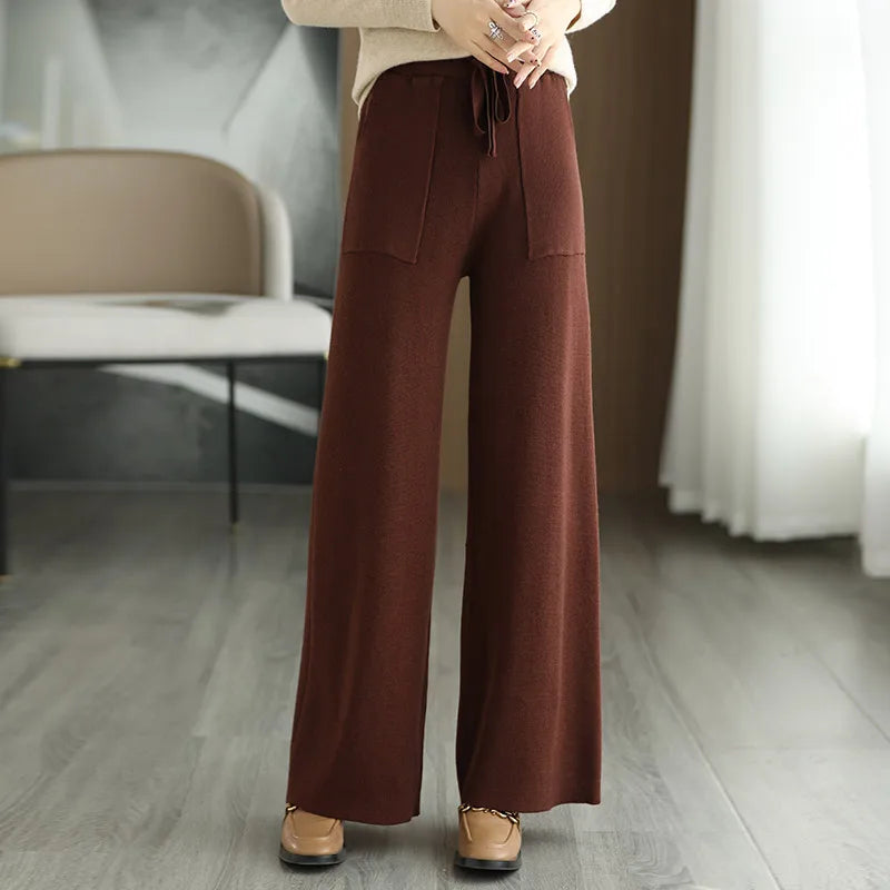 Merino Luxe Lounge Pants – Cozy Comfort Dark Brown Women Pants
