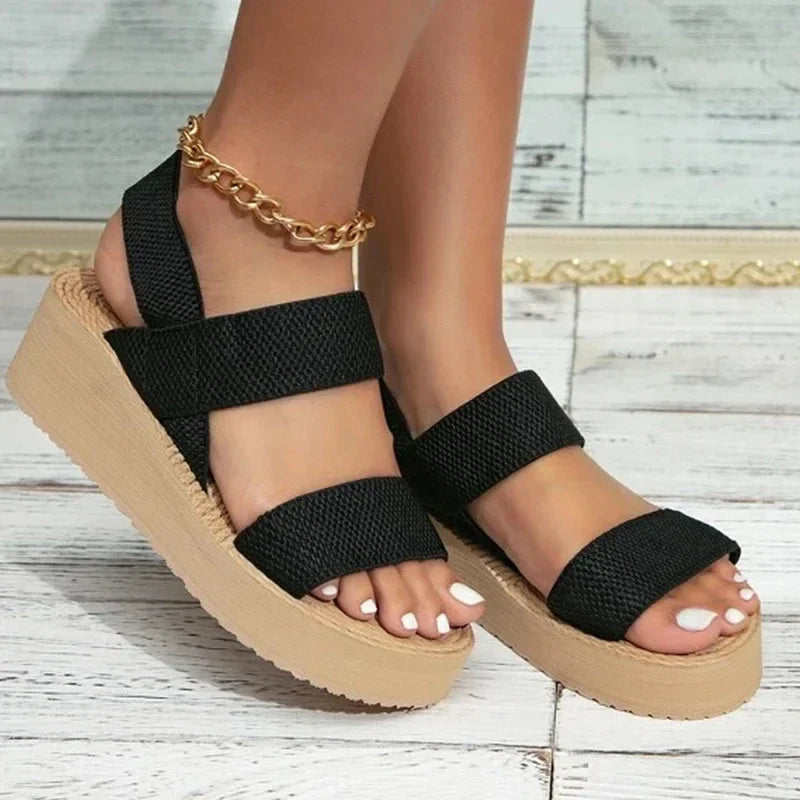 Isla™ | Minimalist Slingback Wedge Sandals