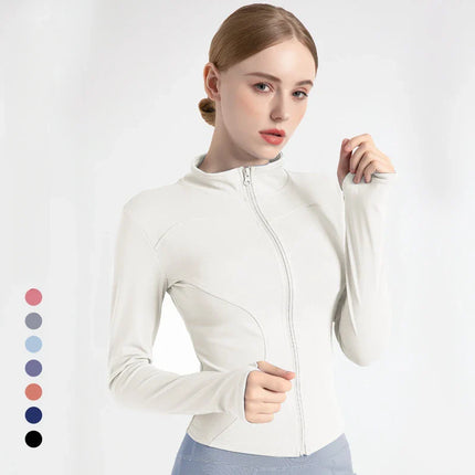 Nadine™ | Slim Fit Tracksuit Jacket White Jackets