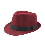 Stylish Wide-Brim Straw Hat for Summer Sun wine red Adult Hats