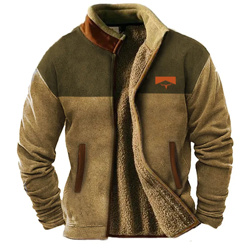"Outwest" Sherpa Jacket – Ultra Warm Cozy Fleece Outerwear Brown Jacket