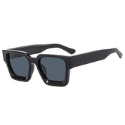 Retro Square Unisex UV400 Sunglasses Black Gray As Picture Sunglasses