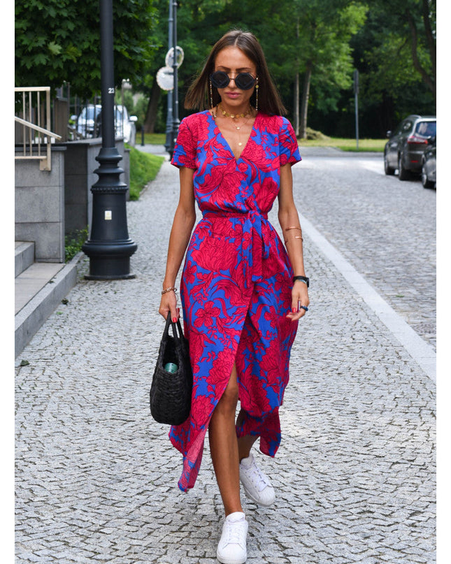 Linda | Comfortable dress Red blue Dresses