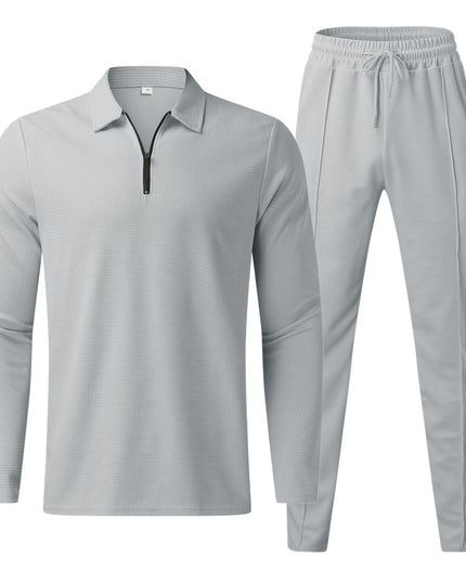 Men's Full-Zip Tracksuit Set Gray Tracksuit