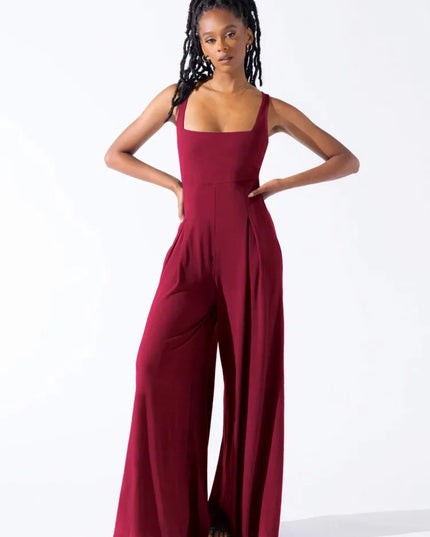 Women's High‑Waist Wide‑Leg Sleeveless Jumpsuit Jumpsuit