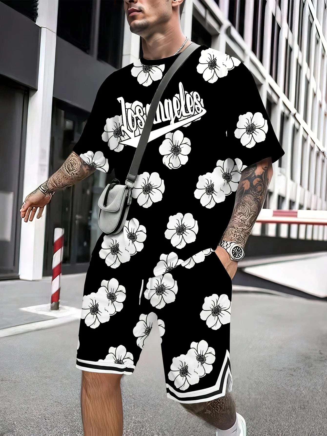 Men's 3D Print Casual Set Print Two Piece Outfits