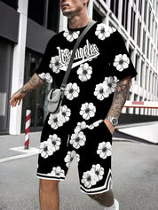 Men's 3D Print Casual Set Print Two Piece Outfits