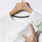 Men’s Summer Waffle Knit Round Neck T-Shirt – Lightweight Casual Tee Men T-Shirts