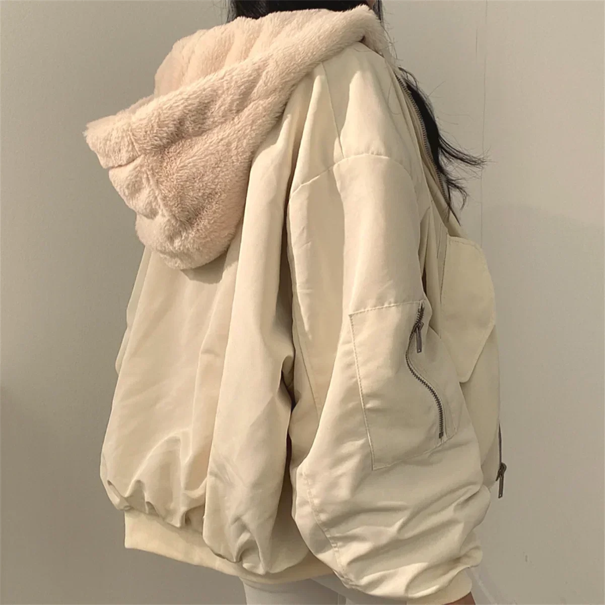 Two-way Hooded Jacket Jacket