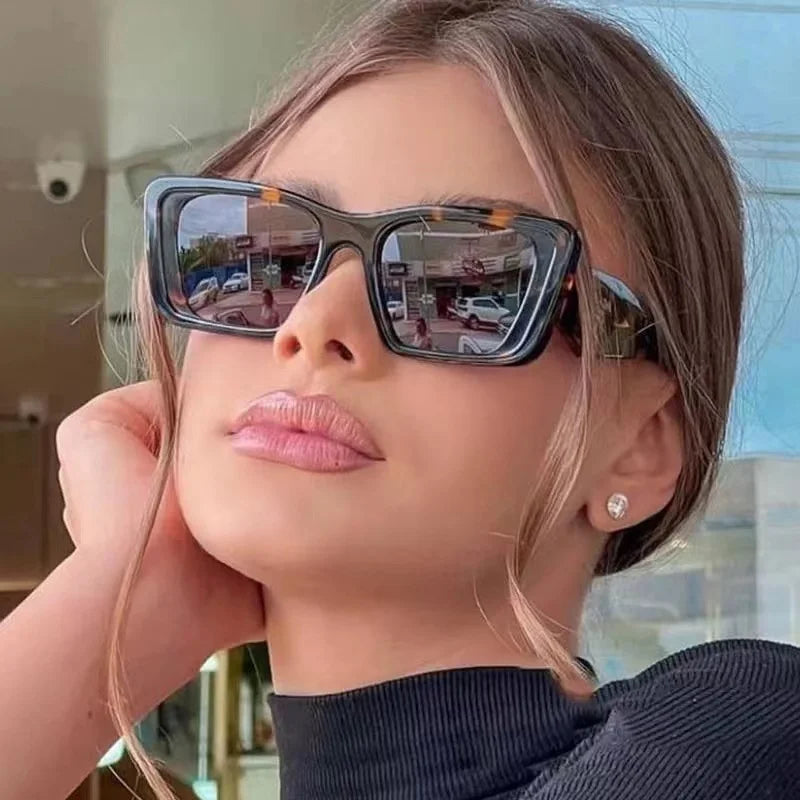 Retro Square Unisex Sunglasses – Vintage Mirror Shades Sunglasses