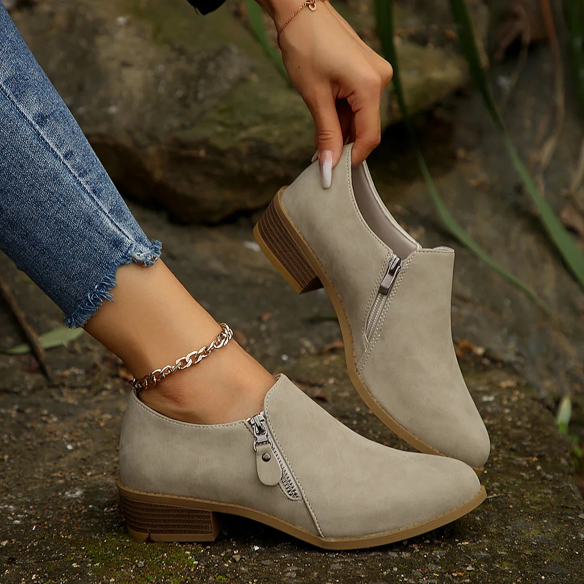 Maia™ | SleekShield Zip-Up Ankle Boots Shoes & Sandals