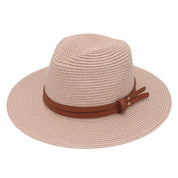 Breathable Straw Panama Sun Hat Meat pink Hats