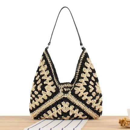 Brianna™ | Boho Chic Beach Bag Black Bag