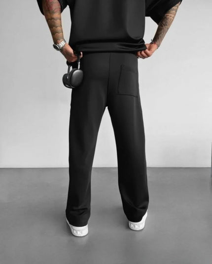Two‑Piece Bamboo Lounge Set Black Men Set