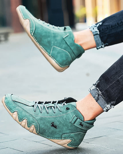 "Florence" Genuine Leather Italian Shoes Green Shoes