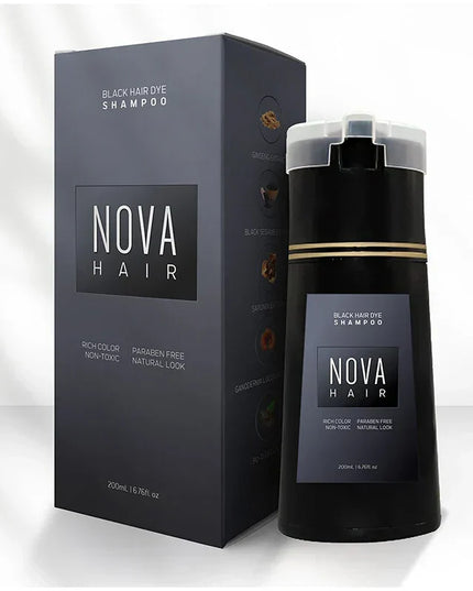 NovaHair Instant Dye Shampoo Black (200ml) beauty