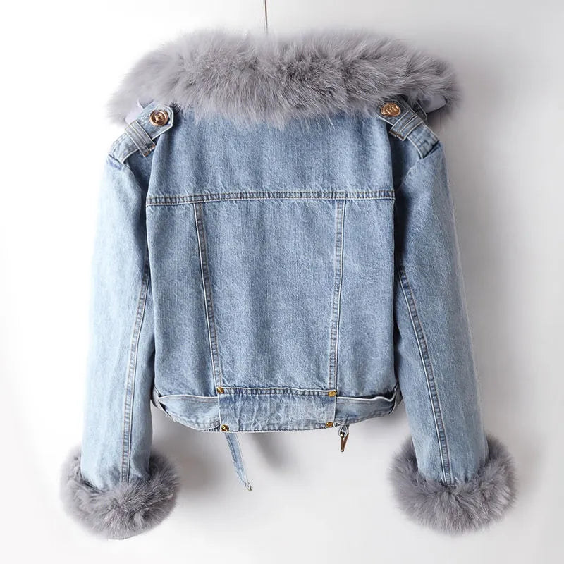 Eliza | Elegance Denim & Fur Jacket Eliza | Elegance Denim & Pelz Jacke - €64