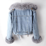 Eliza | Elegance Denim & Fur Jacket Eliza | Elegance Denim & Pelz Jacke - €64
