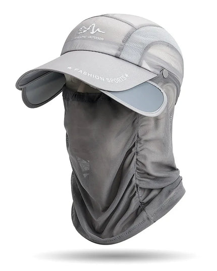 360° Portable Fishing Sun Hat Gray Hats