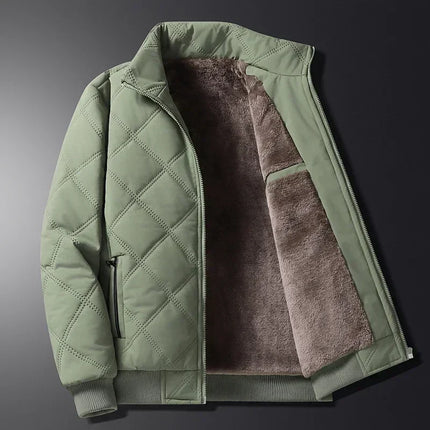 Elegant Winter Coat for Men Green Winter Coat