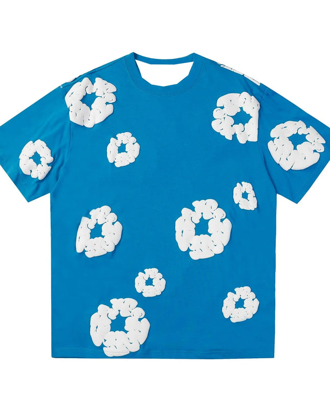 Unisex Denim Tears Short Sleeve T-Shirt Blue T-Shirt