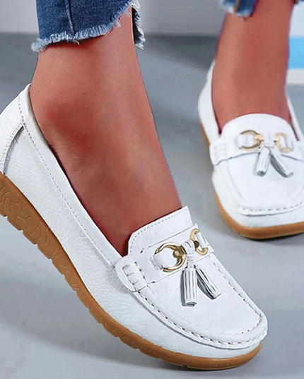 Celeste™ - Genuine Leather Tassel Moccasins Shoes