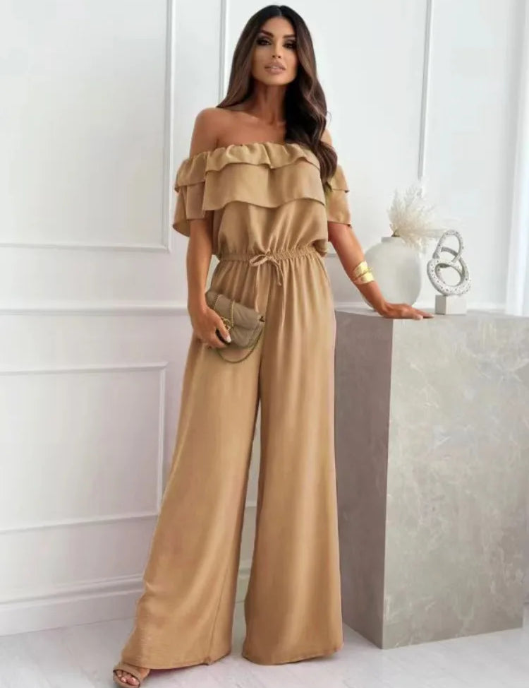 Andrea | Waist-Controlled Jumpsuit Khaki