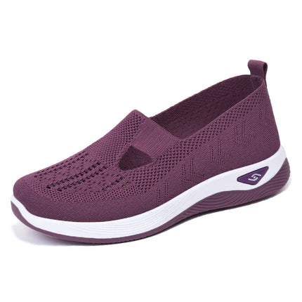 Maya™ - Breathable Knit Sneakers Dark Purple Sandals
