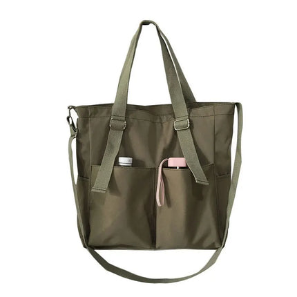 Waterproof Oxford Large-Capacity Women's Tote Bag Green Tote Bags