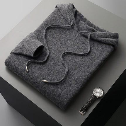 Premium Merino Wool Hoodie Charcoal Merino Wool Hoodie