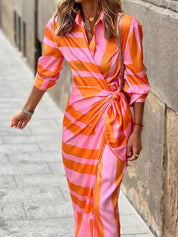 SOLANA | Printed Wrap Dress Dresses