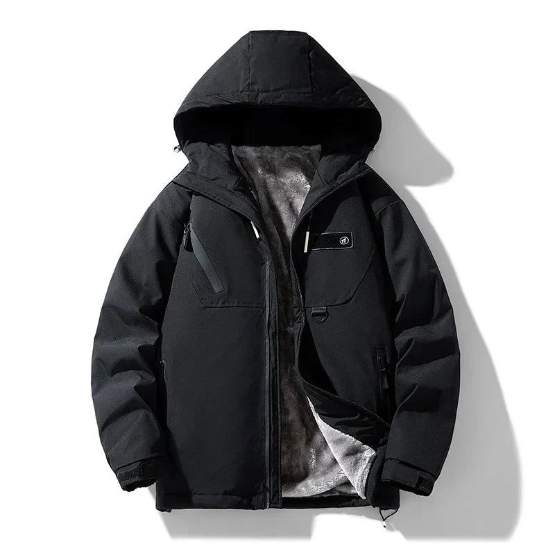 Windproof Comfort Fleece Black Jackets