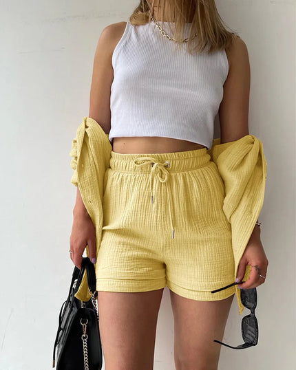 Carmen™ | Casual Cotton Set for Women Light yellow