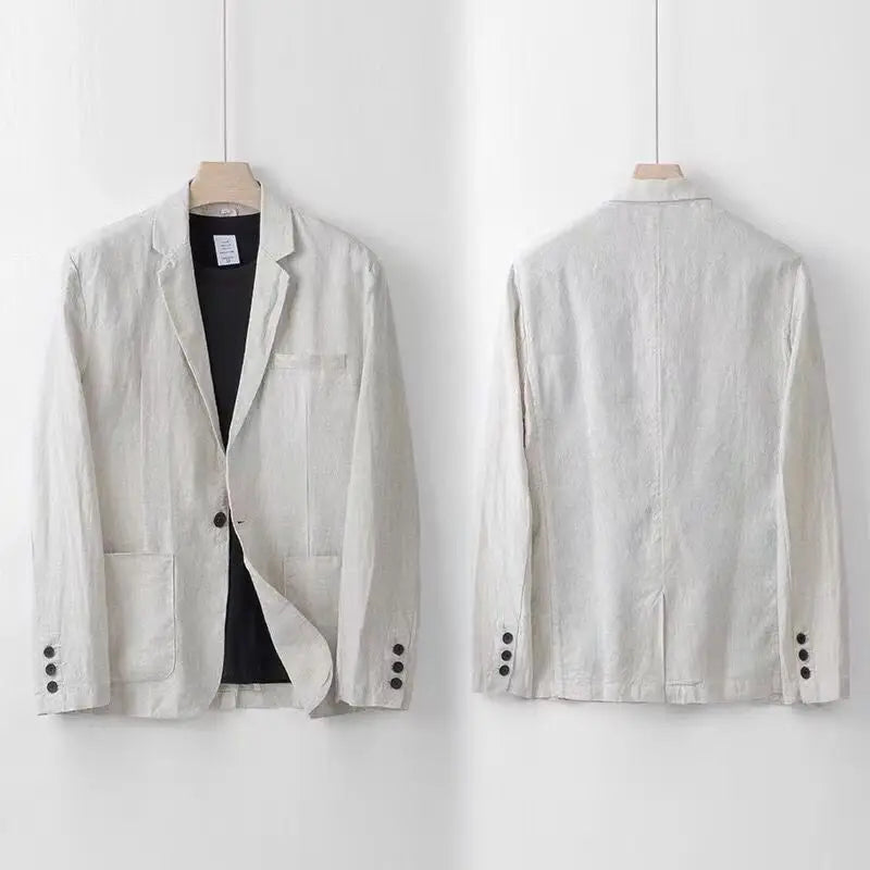 Linen Suit Set For Men Breathable Comfort Luxury Men Set