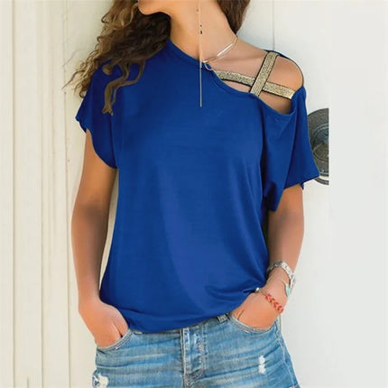 Marilyn | Off Shoulder Blouse blue Dresses