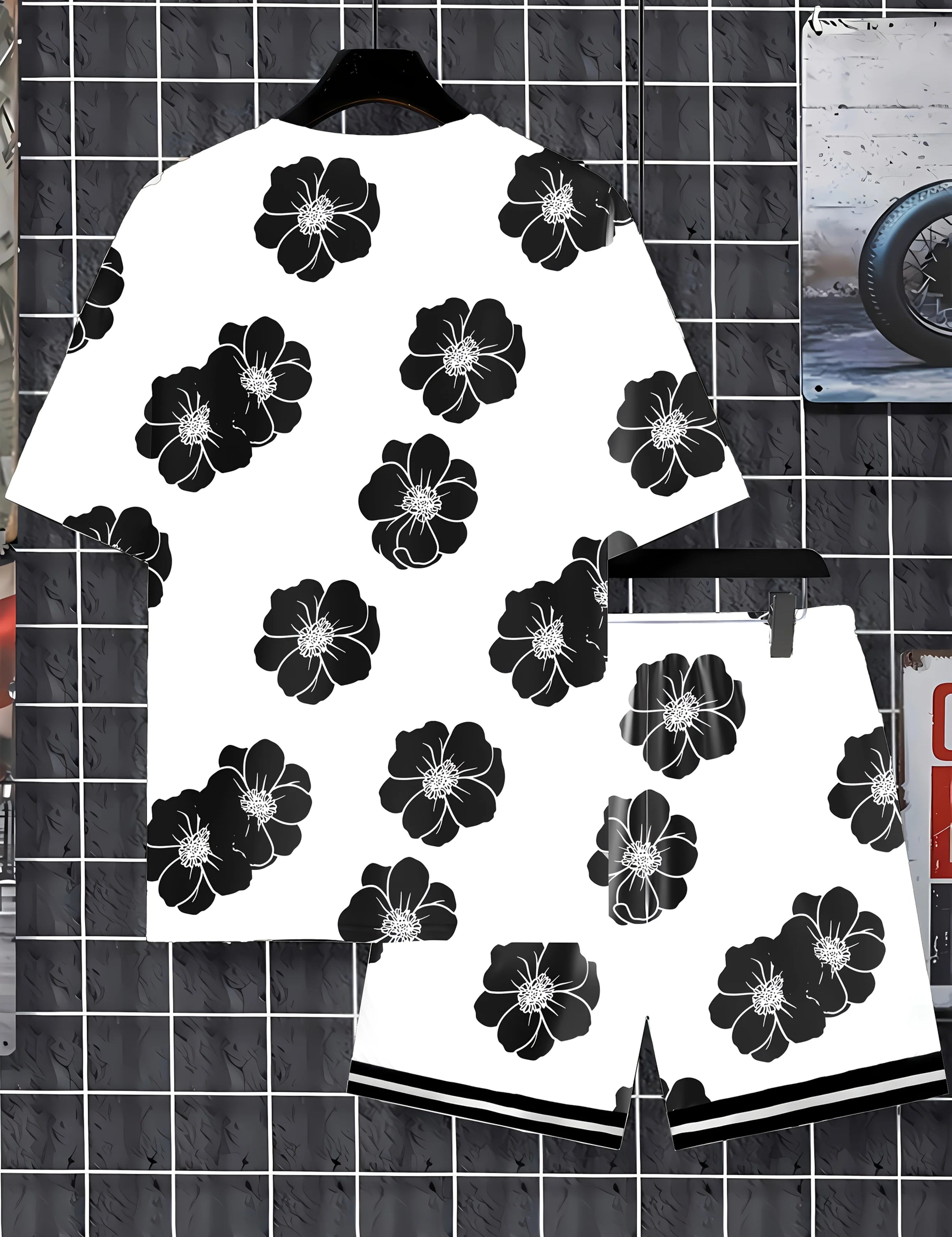 2025 Men's 3D Print Casual Suit Outfit Sets Two Piece Outfits