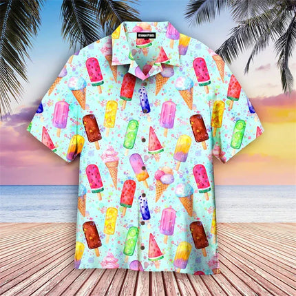 Miles | Polo with Ice Cream Design Green