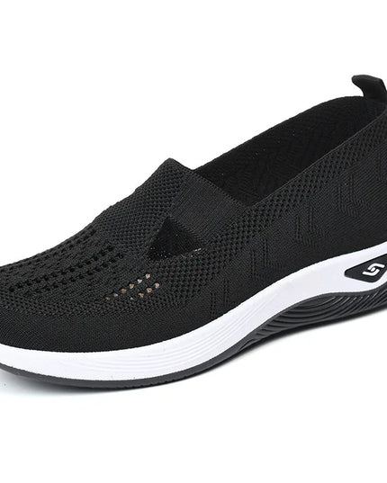 Maya™ - Breathable Knit Sneakers Black Sandals