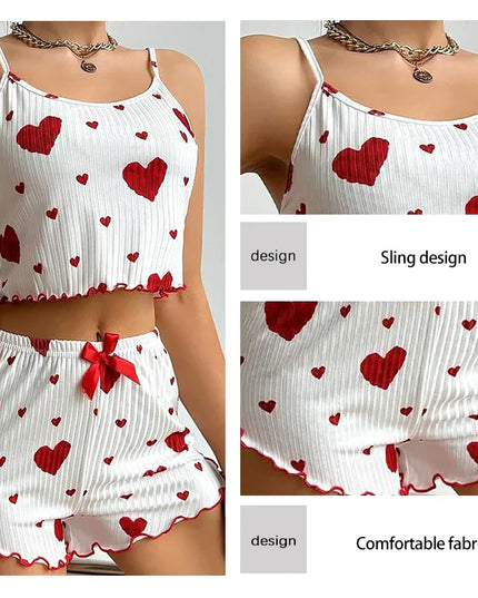 LUSTIQUE™ HEART PRINT PYJAMA SET