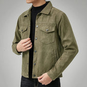 Premium Casual Suede Jacket Green Jackets