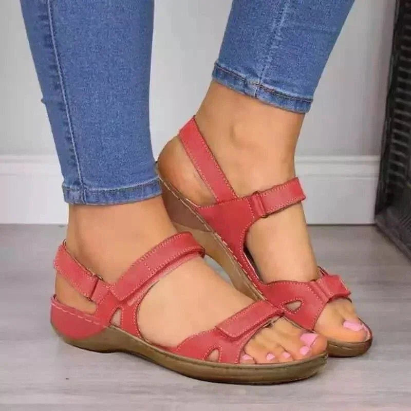Hazel | Elegant Orthopedic Sandals Red Shoes & Sandals
