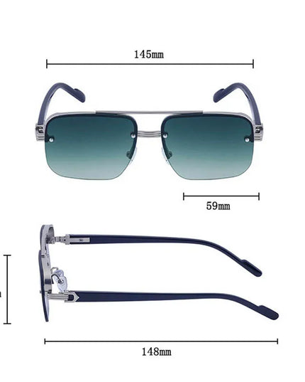 Alberto Lombardi™ Semi‑Rimless Sunglasses Sunglasses