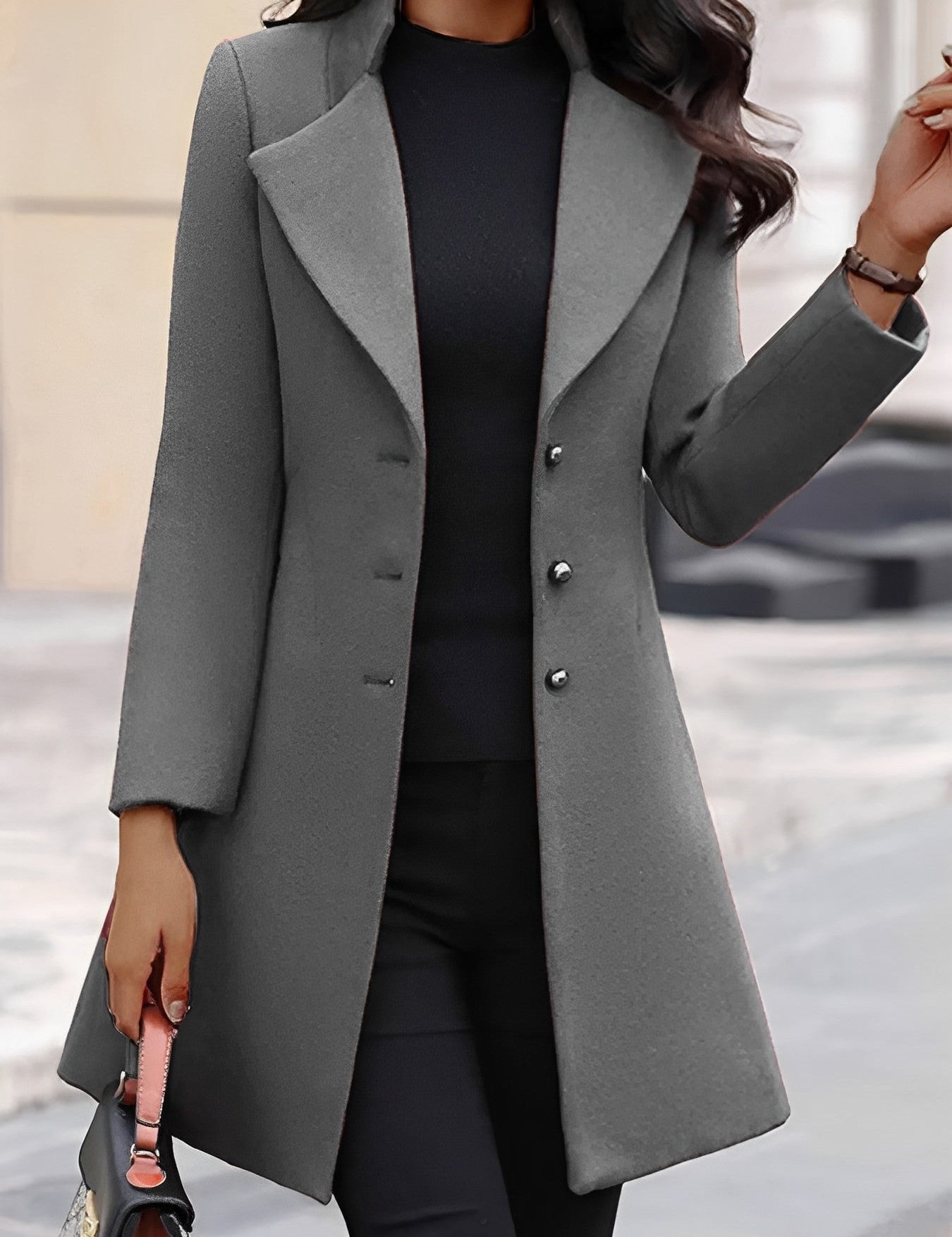 Women's Slim-Fit Blazer Gray Blazer